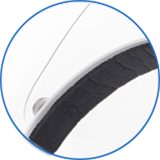Padded with soft foam for comfort white blue face shield